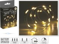 Zilverdraad met 100 micro led lampjes warm wit Zilverdraad met 100 micro led lampjes warm wit