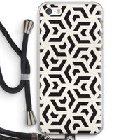 Crazy pattern: iPhone 5 / 5S / SE Transparant Hoesje met koord