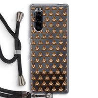 Poop emoji: Sony Xperia 5 Transparant Hoesje met koord