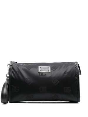 Dolce & Gabbana trousse de toilette à plaque logo - Noir