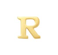 Minimalistische letter oorbelknopje - 14K GOUD - Goud - R