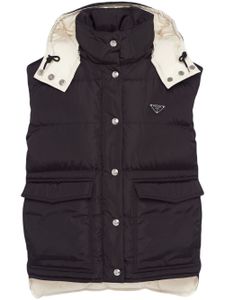 Prada gilet Re-Nylon à design matelassé - Noir