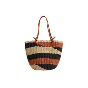 Mango strandtas bruin/zwart