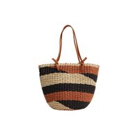 Mango strandtas bruin/zwart - thumbnail