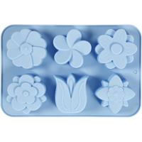 Creativ Company Siliconen vormen, bloemen, h: 2,6 cm, l: 6 cm, b: 7,5 cm, 75 ml, 1 stuk