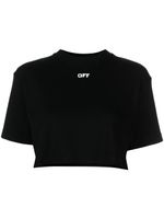 Off-White t-shirt crop à logo imprimé - Noir