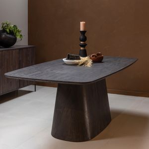 WOOOD Eettafel Leah MDF, 200 x 105cm - Donkerbruin