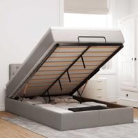 Ottoman bed met matras 120x200cm stof taupe
