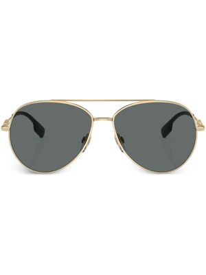 Burberry Eyewear lunettes de soleil à monture pilote - Or