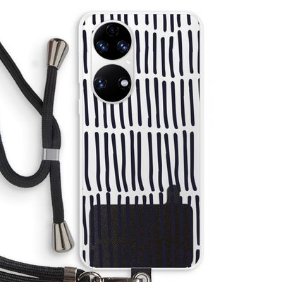 Moroccan stripes: Huawei P50 Transparant Hoesje met koord
