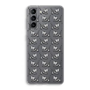 Zwarte poes: Samsung Galaxy S21 Transparant Hoesje