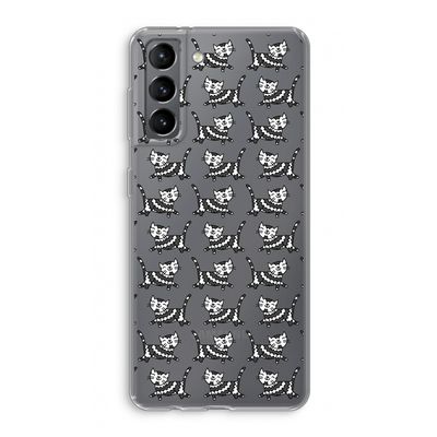 Zwarte poes: Samsung Galaxy S21 Transparant Hoesje