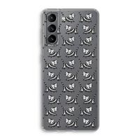 Zwarte poes: Samsung Galaxy S21 Transparant Hoesje
