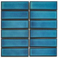The Mosaic Factory Barcelona Mozaiek Tegel Rechthoek - Azure Blue Speckle Porselein Geglazuurd 291x297 mm