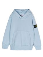 Stone Island Junior hoodie à patch Compass - Bleu - thumbnail