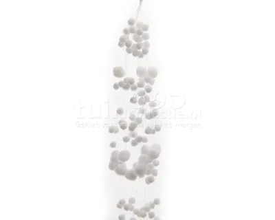 Guirlande Sneeuwbal Parelmoer 60cm Wit
