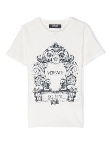 Versace Kids t-shirt à imprimé Cartouche - Blanc