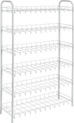 Metaltex Tomado shoe 6 schoenenrek wit 64x23x104 cm 6 verdiepingen