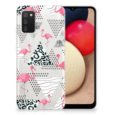 Samsung Galaxy A02s | TPU Hoesje | Flamingo Triangle