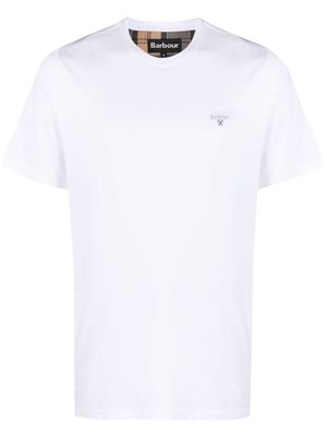 Barbour t-shirt en coton à logo brodé - Blanc