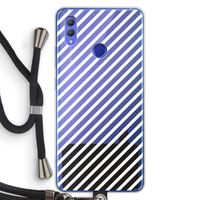 Strepen zwart-wit: Honor Note 10 Transparant Hoesje met koord