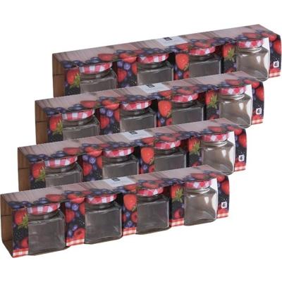 Excellent Houseware Inmaak/weckpotjes - 75 ml - 16x stuks - met draaideksel - mini potjes