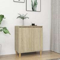 Dressoir met houten poten 60x35x70 cm bewerkt hout sonoma eiken