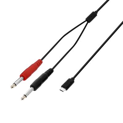 Adam Hall 3 STAR Audiokabel USB-C naar 2x 6.3 mm jack TS 3 m
