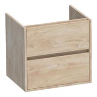 Brauer Adore - Onderkast - 60 cm - met 2 Softclose Lades Greeploos en 1 Sifon Uitsparing - Forest Wheat