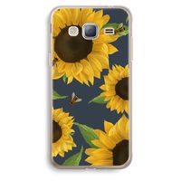 Sunflower and bees: Samsung Galaxy J3 (2016) Transparant Hoesje