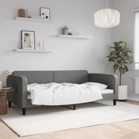 Slaapbank 100x200 cm stof donkergrijs