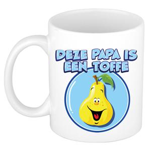 Cadeau koffie/thee mok voor Papa - wit - toffe Papa - keramiek - 300 ml