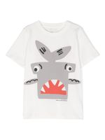 Stella McCartney Kids t-shirt en coton à imprimé requin - Blanc