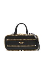 Moschino sac à main en cuir à œillets - Noir