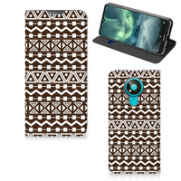 Nokia 3.4 Hoesje met Magneet Aztec Brown - thumbnail