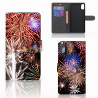 Apple iPhone Xs Max Wallet Case met Pasjes Vuurwerk