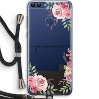 Rozen: Huawei P Smart (2018) Transparant Hoesje met koord