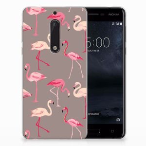 Nokia 5 TPU Hoesje Flamingo