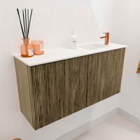 Toiletmeubel Mondiaz Joya | 80 cm | Meubelkleur Dusk | Faye wastafel Talc Rechts | 1 kraangat Toiletmeubel Mondiaz Joya | 80 cm | Meubelkleur Dusk | Faye wastafel Talc Rechts | 1 kraangat