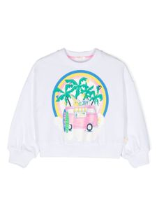 Billieblush sweat en coton à imprimé graphique - Blanc