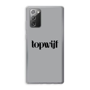 Topwijf Grijs Zwart: Samsung Galaxy Note 20 / Note 20 5G Transparant Hoesje
