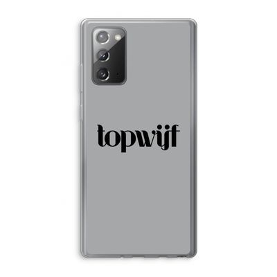 Topwijf Grijs Zwart: Samsung Galaxy Note 20 / Note 20 5G Transparant Hoesje