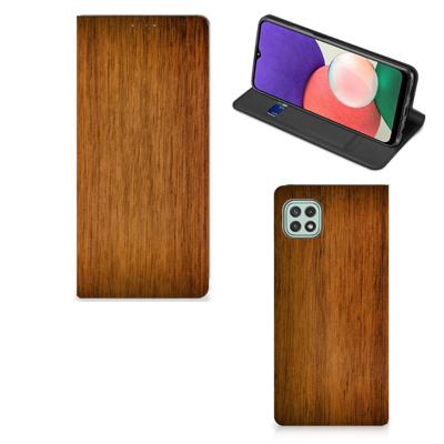 Samsung Galaxy A22 5G Book | Wallet Case | Donker Hout