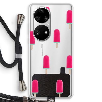 Waterijsje: Huawei P50 Pro Transparant Hoesje met koord