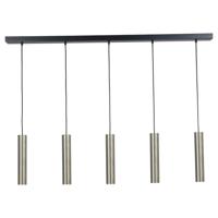 Masterlight Eettafel hanglampRun 5-lichts rvs cilinders - 2381-05-37-130-5