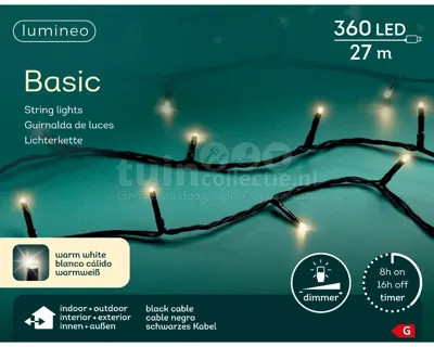 Basic Kerstverlichting 360 LED 27m WW
