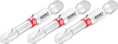 HAZET Bit 2215NSLG-PH3/3 · 1/4 inch (6,3 mm) zeskant massief · Kruiskop profiel PH · 3-delig · SW PH3