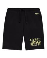 Lyle & Scott zomer sweat short jongens - Jet zwart - Formation Blur Graphic