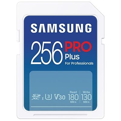 Samsung PRO Plus SDXC 256GB 180mb/s UHS-I V30 (2023)