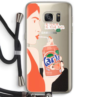 Peach please!: Samsung Galaxy S7 Transparant Hoesje met koord